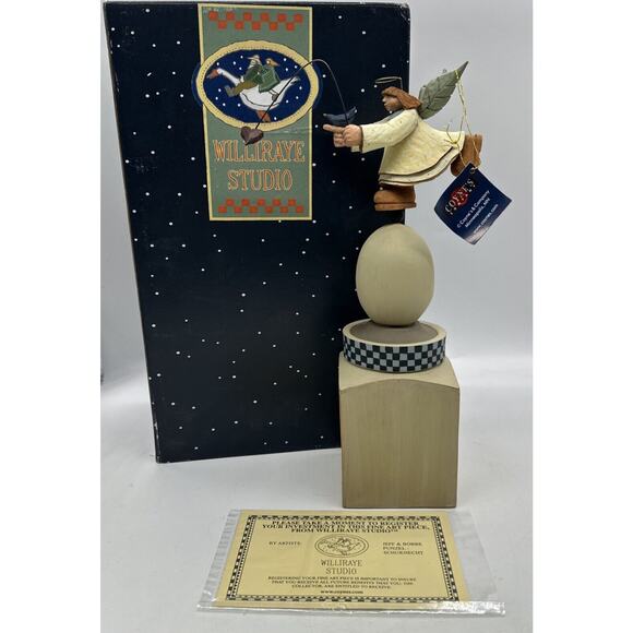 Williraye Studio "Garden Finial Angel with Bird” Folk‎ Art Gift WW5001 - Picture 1 of 5